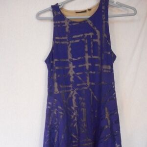 Purple burnout sleeveless handkerchief dress